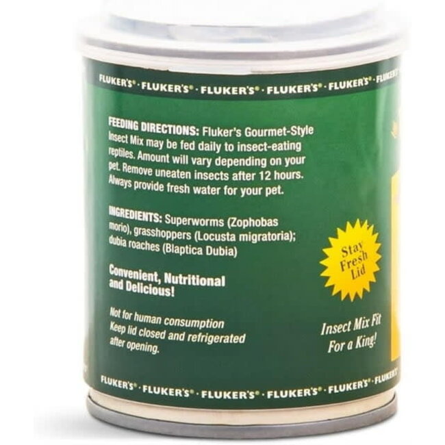 Flukers Gourmet Style Canned Insect Mix for Large Reptiles