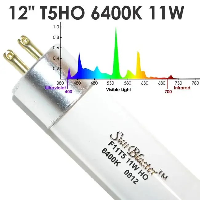 12" SunBlaster T5HO 11W 6400K