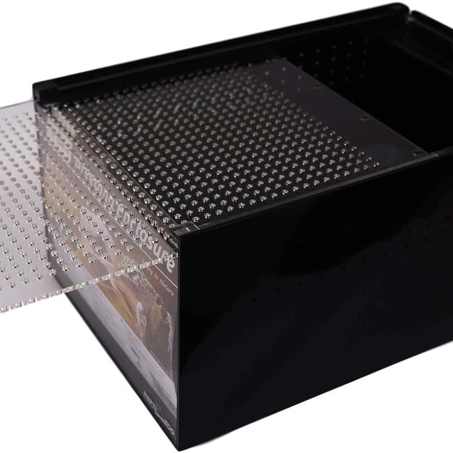 ReptiZoo Acrylic Case - Black 12” x 8” x 6”