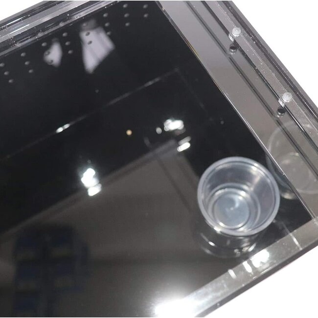 ReptiZoo Acrylic Case - Black 12” x 8” x 6”