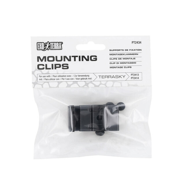 TerraSky UV LED Terrarium Light Mounting Clips for PT2414, 2 pack