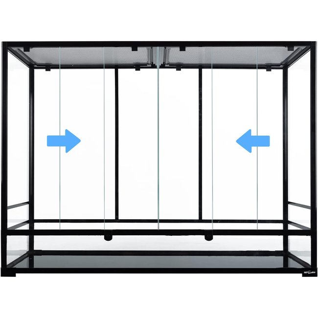 ReptiZoo 48" x 18"x 36" Glass Reptile Terrarium with Sliding Door