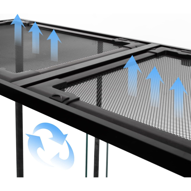 ReptiZoo ReptiZoo 48" x 18"x 36" Glass Reptile Terrarium with Sliding Door