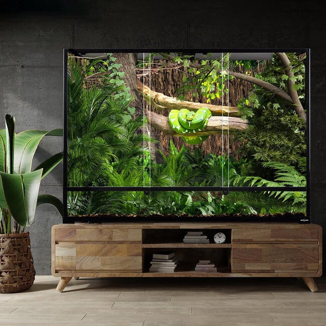 ReptiZoo 48" x 18"x 36" Glass Reptile Terrarium with Sliding Door