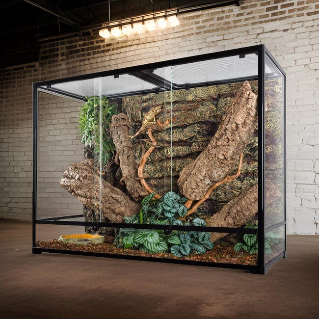 ReptiZoo 48" x 18"x 36" Glass Reptile Terrarium with Sliding Door