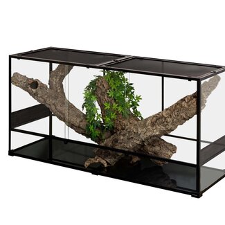 ReptiZoo 72" x 24"x 36" Glass Reptile Terrarium with Sliding Door