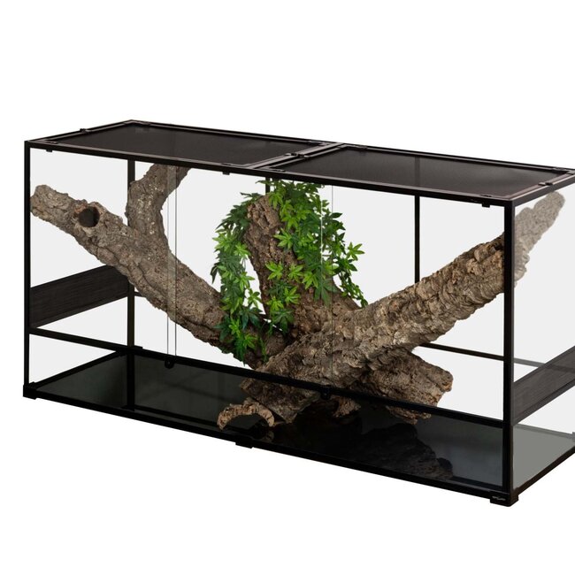 ReptiZoo 72" x 24"x 36" Glass Reptile Terrarium with Sliding Door
