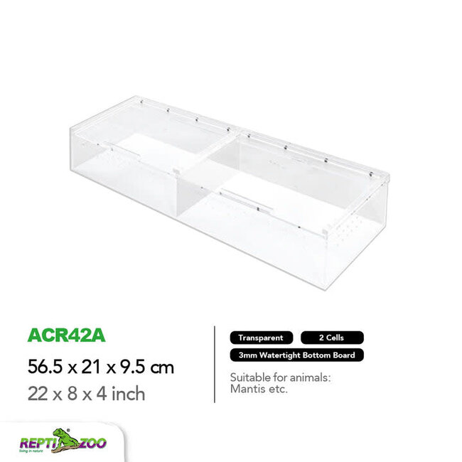 REPTIZOO 2 Compart Acrylic Show Case