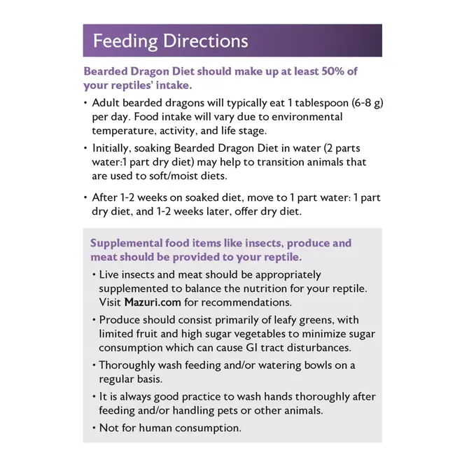 Mazuri Bearded Dragon Diet - 8 oz