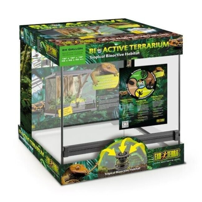 Exo Terra Exo Terra Dart Frog Terrarium 18 x 18 x 18" Advanced Amphibian Habitat -  Small/Wide