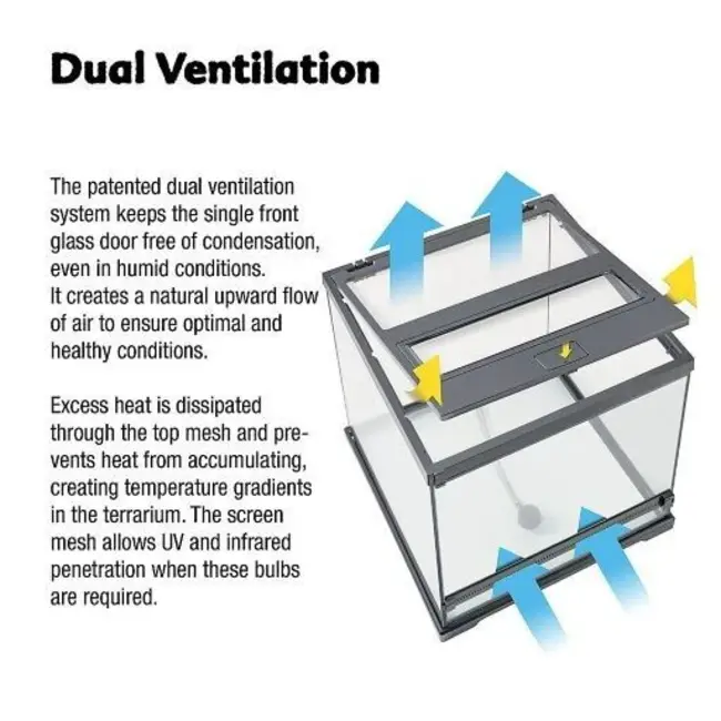 Exo Terra Exo Terra Dart Frog Terrarium 18 x 18 x 18" Advanced Amphibian Habitat -  Small/Wide