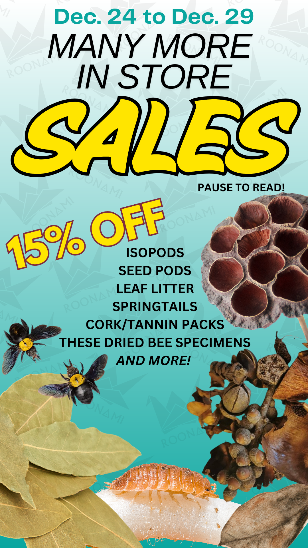 Roonami Reptiles Leaf litter sale
