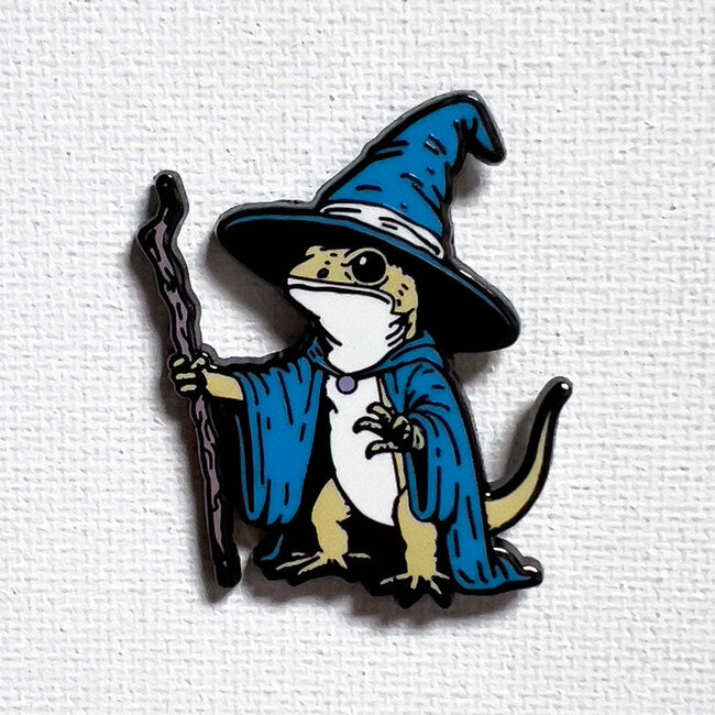 Strike Gently Co Lizard Wizard Pin