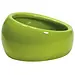 Slanted Worm or Water Dish Large Green 420 mL