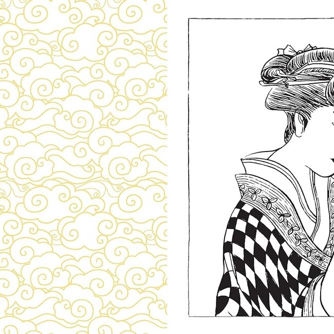 Japanese Folk Art Coloring Book: Beautiful and Elegant Designs to Inspire Creativity