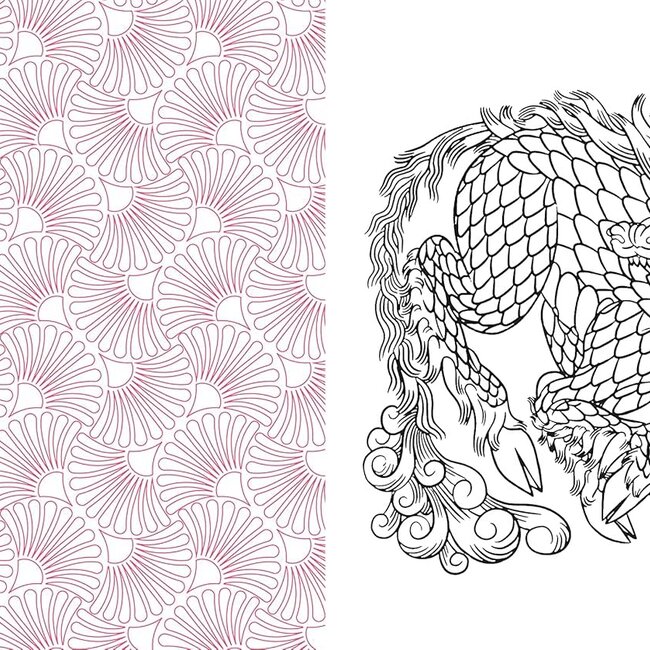 Chartwell Books Japanese Folk Art Coloring Book: Beautiful and Elegant Designs to Inspire Creativity