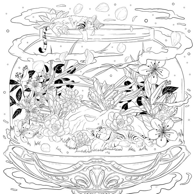 Mythographic Color and Discover: Shangri-La: An Artist’s Coloring Book of Fantasy Worlds Paperback