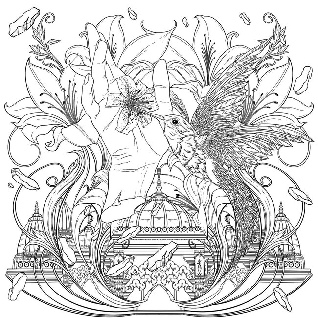 Mythographic Color and Discover: Shangri-La: An Artist’s Coloring Book of Fantasy Worlds Paperback