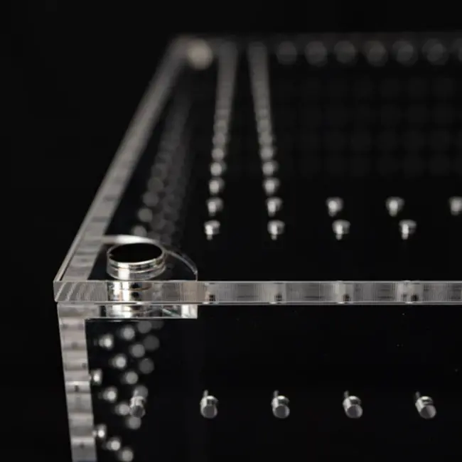Drilled Acrylic Mesh Top Lid for 4" Cube/Switch Tarantula Cribs