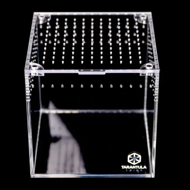 Drilled Acrylic Mesh Top Lid for 4" Cube/Switch Tarantula Cribs