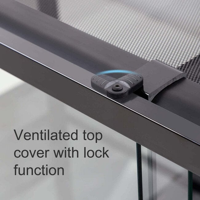 ReptiZoo ReptiZoo 18" x 18" x 24" Terrarium Glass Hinge Door  *SHIPPABLE* Flat Packed Knock Down