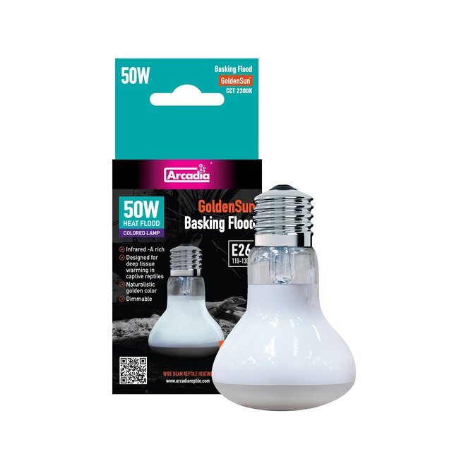 Arcadia Golden Sun Basking Flood Lamp - 50w