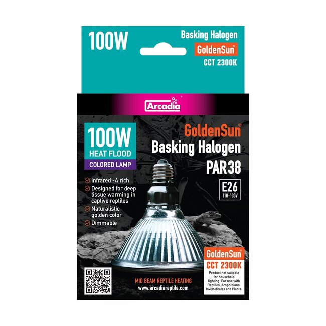 Arcadia Golden Sun Basking Halogen Lamp 100W