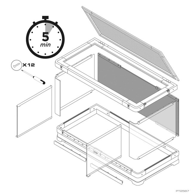 Exo Terra Exo Terra Vista 90 36″x18″x18″ Panoramic Natural Terrarium