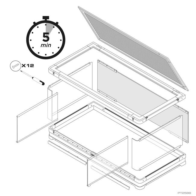 Exo Terra Exo Terra Vista 120 47″x24″x18″ Panoramic Natural Terrarium