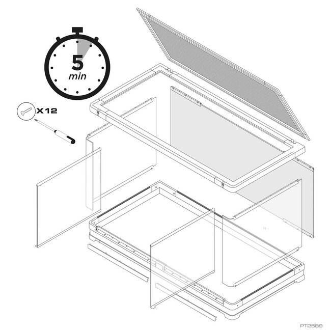 Exo Terra Exo Terra Vista 120XL 47″x24″x24″ Panoramic Natural Terrarium