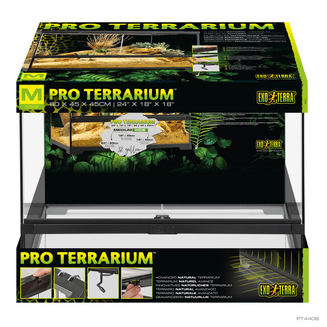 Exo Terra Pro 24x18x18" Medium Wide Terrarium