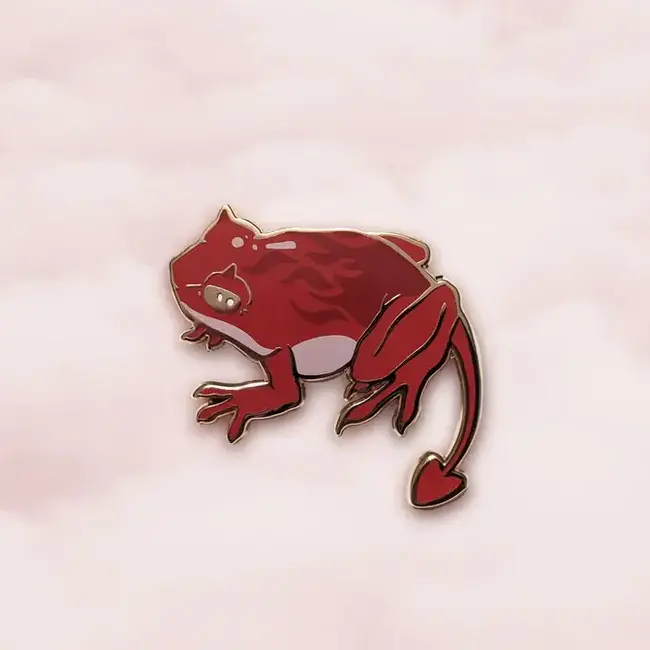 Valentine's Devil Frog 2" Pin Frog Tree Games