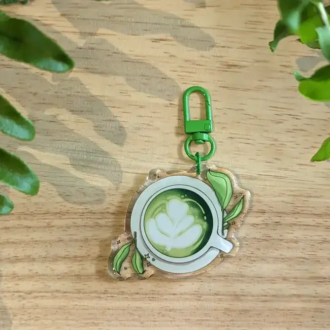 Frog Tree Games Matcha Tea 2.5" Acrylic Charm Keychain