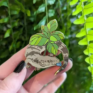 Blue Tongue Skink 2.5" Pin by Frog Tree Games