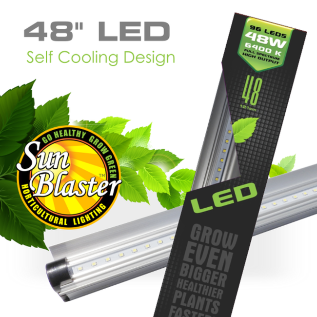 48" SunBlaster LED Strip Light 48W 6400K - 96 LEDs