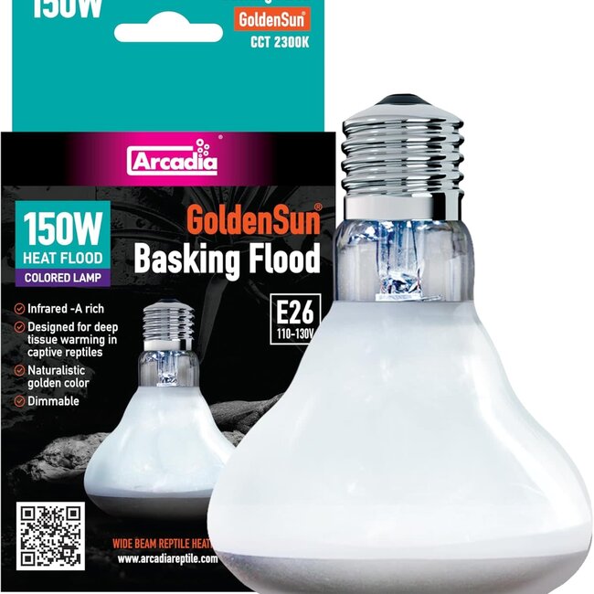 Arcadia Golden Sun Basking Flood Lamp - 150w