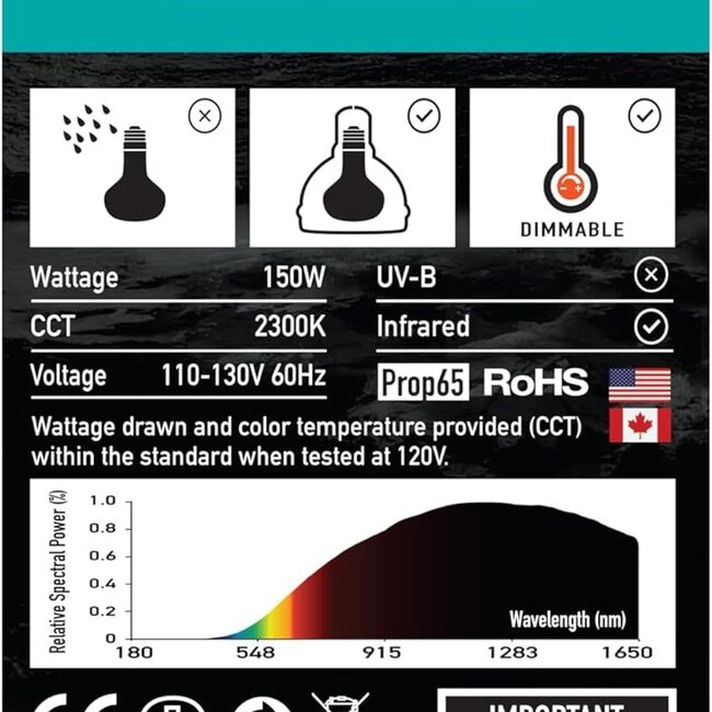 Arcadia Arcadia Golden Sun Basking Flood Lamp - 150w