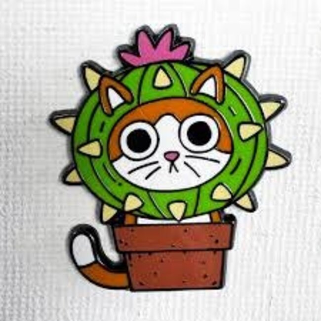 Strike Gently Co Cactus Cat Pin