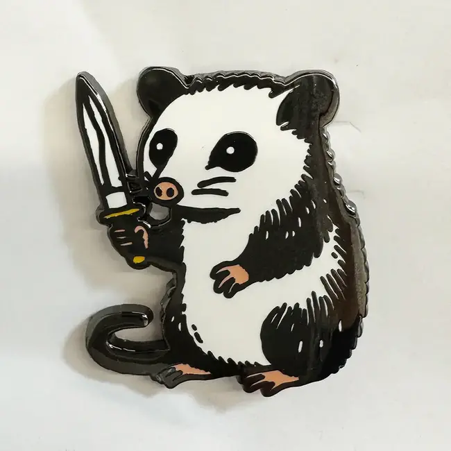 Strike Gently Co Stabby Possum Pin
