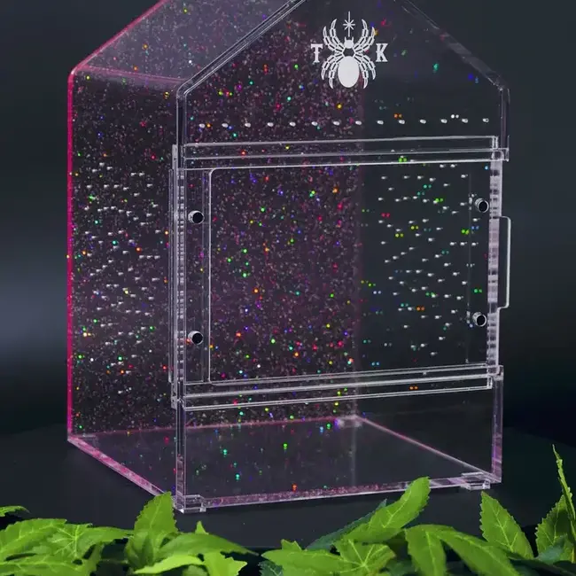 Tarantula Cribs Dream Cribs Pink 6"x6"x9" Canopy Sliding Door Enclosure Tarantula Cribs