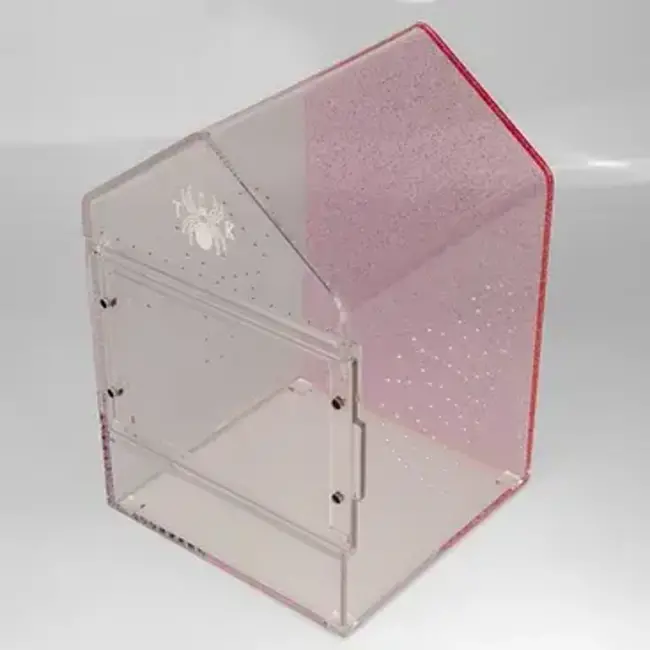 Dream Cribs Pink 6"x6"x9" Canopy Sliding Door Enclosure Tarantula Cribs
