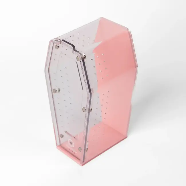 Pink Mini Coffin 3" x 3" x 6" Tarantula Cribs
