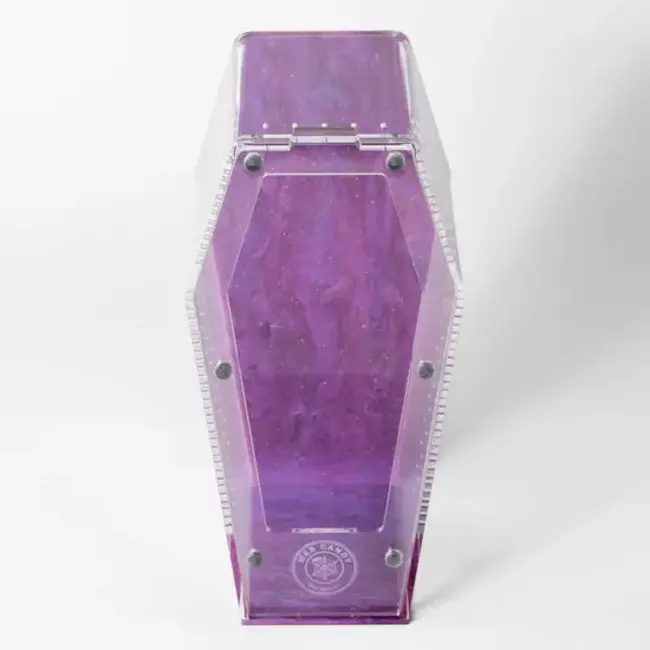 Tarantula Cribs Coffin 10''x5''x5'' Medium Purple Galaxy Web Candy Special