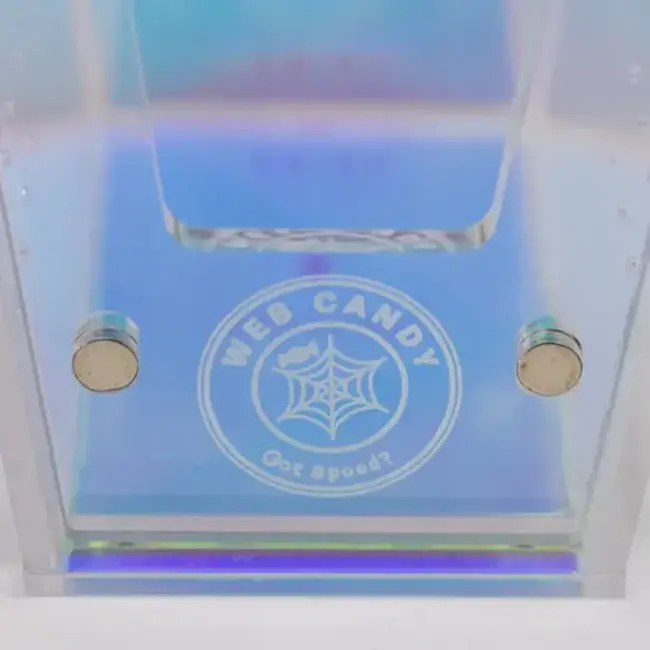 Tarantula Cribs Coffin 10''x5''x5'' Medium Iridescent Web Candy Special