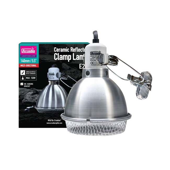 Arcadia Ceramic Dome Reflector Clamp Lamp 140mm / 5.5″