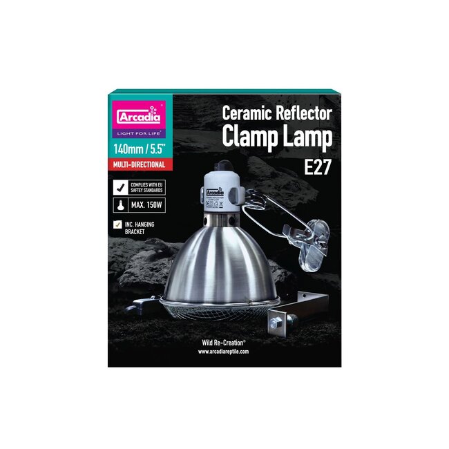 Arcadia Ceramic Dome Reflector Clamp Lamp 140mm / 5.5″