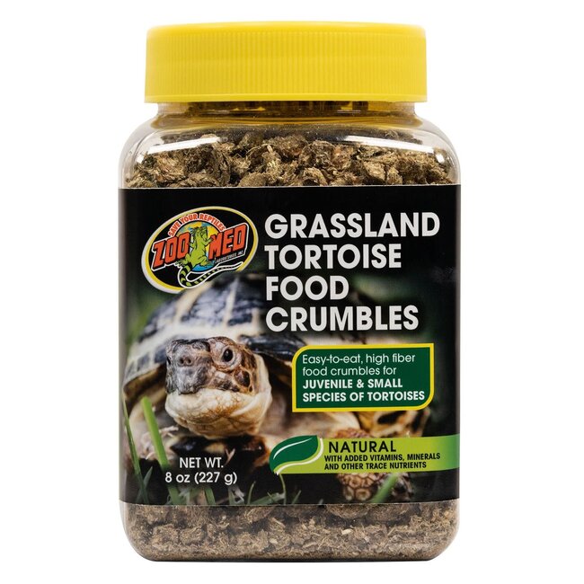 Zoo Med Natural Grassland Tortoise Crumbles Food 8 oz