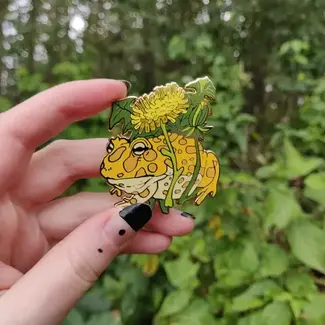 Pacman Frog Enamel Pin Frog Tree Games