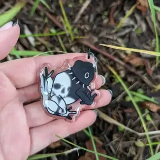 Goth Frogscapes 2" Epoxy Acrylic Charm Keychain Frog Tree Games