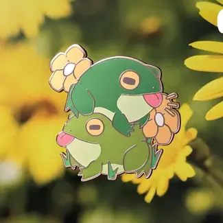 Frog Tree Games Frog Stacks 2" Enamel Pin Frog Tree Games